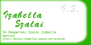 izabella szalai business card